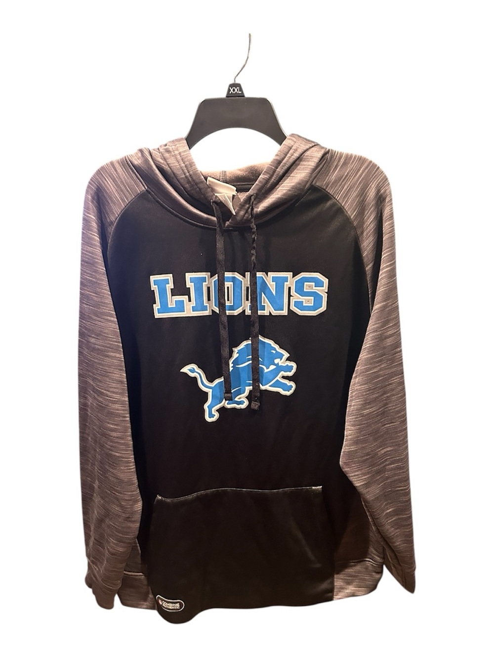 NFL Combine Authentic Detroit Lions Hoodie Sweatshirt Performance Men XL